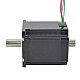 이중 샤프트 Nema 23 중공 샤프트 스테퍼 모터 바이폴라 1.45Nm(205.38oz.in) 2.0A 57x57x65mm