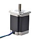 NMRV30 웜기어 감속기용 9mm 샤프트가 있는 Nema 23 스테퍼 모터 1.85Nm(256.9oz.in)