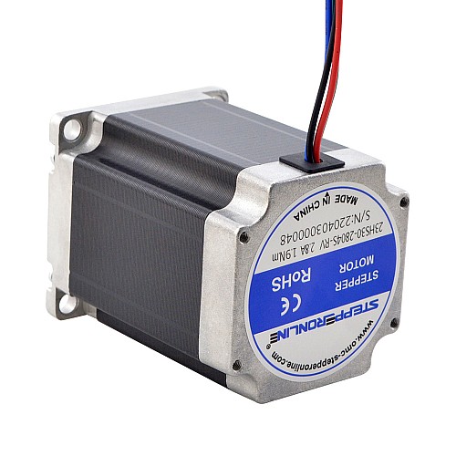 NMRV30 웜기어 감속기용 9mm 샤프트가 있는 Nema 23 스테퍼 모터 1.85Nm(256.9oz.in)