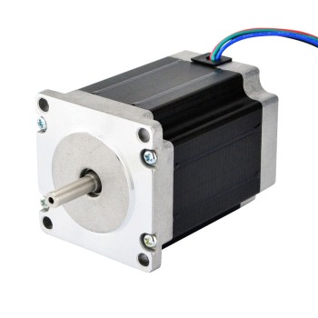 Nema 23 바이폴라 1.85Nm(261.98oz.in)2.8A 57x57x76.5mm 4 와이어 Φ6mm 샤프트