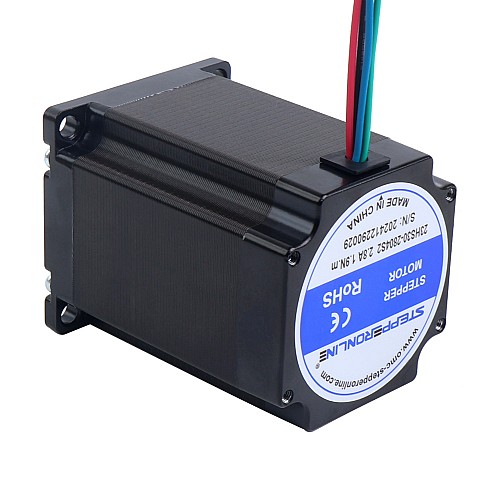 Nema 23 바이폴라 1.9Nm(269.06oz.in) 2.8A 57x57x76mm 4 와이어 Φ8mm 샤프트 - 23HS30-2804S2 | StepperOnline