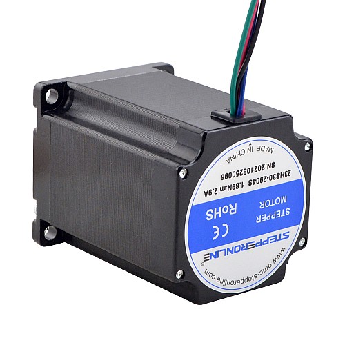 짧은 샤프트 Nema 23 양극성 1.89Nm(267.65oz.in) 2.9A 57x57x76.5mm 4선