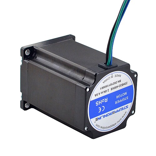 Nema 23 스테퍼 모터 2.4Nm(339.87oz.in) 4A 57x57x82mm 8mm 샤프트 4 와이어