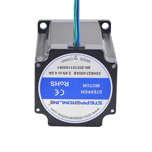 Nema 23 스테퍼 모터 2.4Nm(339.87oz.in) 4A 57x57x82mm 8mm 샤프트 4 와이어