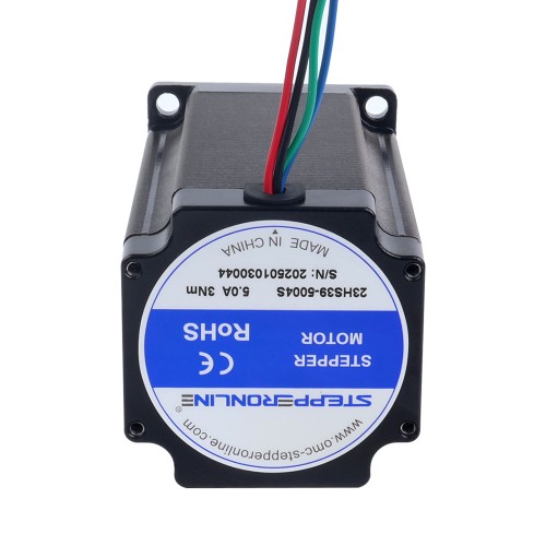 Nema 23 스테퍼 모터 바이폴라 1.8도 3.00Nm(424.83oz.in) 5.0A 57x57x100mm 4와이어 - 23HS39-5004S | StepperOnline Nema 23 양극 1.8deg 1.85Nm(261.98oz.in) 2.8A 57x57x76mm 4선