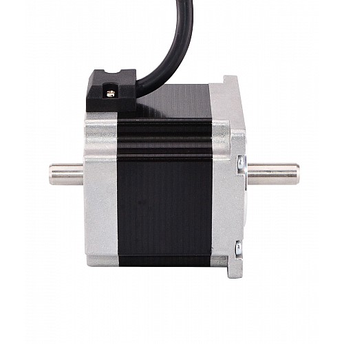 이중 샤프트 Nema 23 양극성 0.9deg 0.9Nm(127.5oz.in) 0.38A 57x57x51mm 4선 이중 샤프트 Nema 23 양극성 0.9deg 0.9Nm(127.5oz.in) 0.38A 57x57x51mm 4선