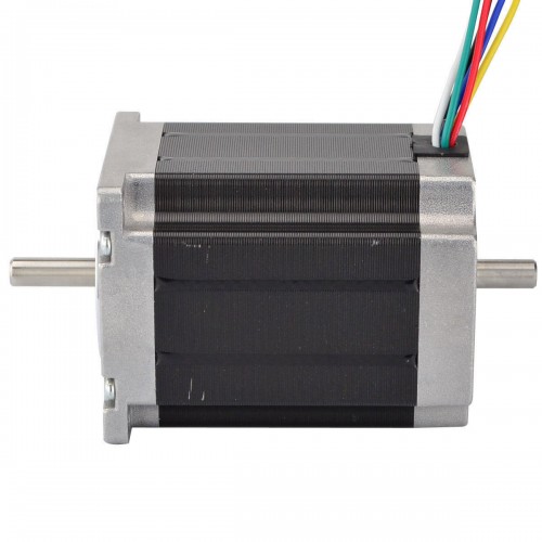 이중 샤프트 Nema 23 단극 1.8deg 1.35Nm(191.2oz.in) 3A 57x76mm 6 전선