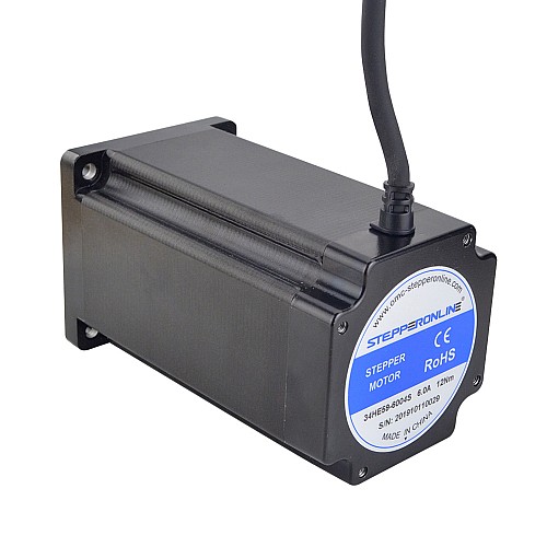 E 시리즈 Nema 34 스테퍼 모터 바이폴라 1.8deg 12.0Nm(1699.34oz.in) 6.0A 86x86x151.5mm 4 와이어