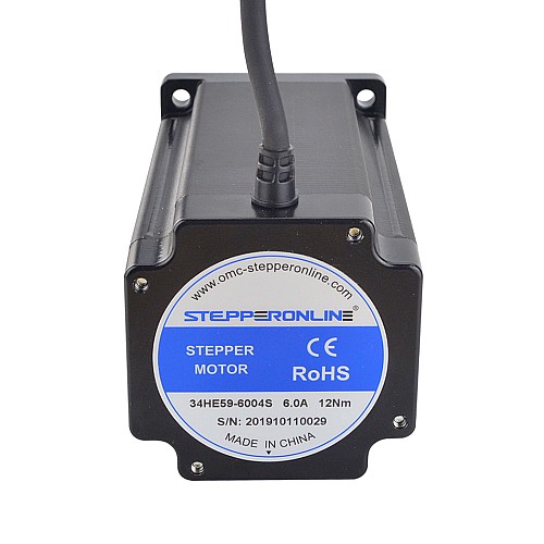 E 시리즈 Nema 34 스테퍼 모터 바이폴라 1.8deg 12.0Nm(1699.34oz.in) 6.0A 86x86x151.5mm 4 와이어
