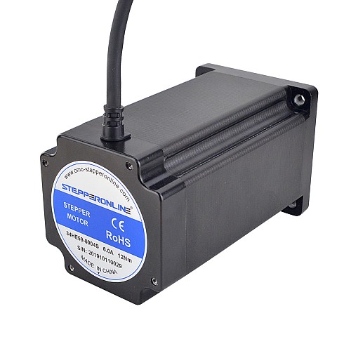 E 시리즈 Nema 34 스테퍼 모터 바이폴라 1.8deg 12.0Nm(1699.34oz.in) 6.0A 86x86x151.5mm 4 와이어