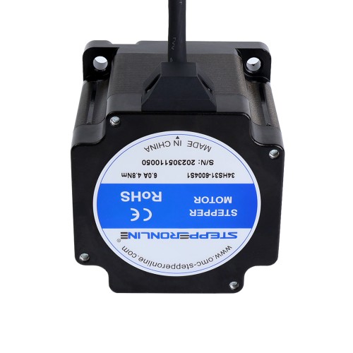 S 시리즈 Nema 34 스테퍼 모터 4.8Nm(679.74oz.in) 14mm 키홈 샤프트 1m 케이블