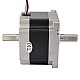 이중 샤프트 Nema 34 유니폴라 1.8deg 2.2Nm(312oz.in) 2A 86x86x66mm 6 전선