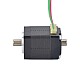이중 샤프트 Nema 8 중공 샤프트 스테퍼 모터 바이폴라 1.5Ncm(2.12oz.in) 0.49A 20x20x27mm