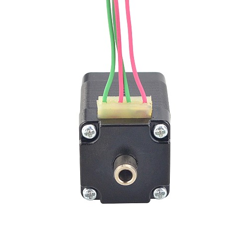 이중 샤프트 Nema 8 중공 샤프트 스테퍼 모터 바이폴라 1.5Ncm(2.12oz.in) 0.49A 20x20x27mm