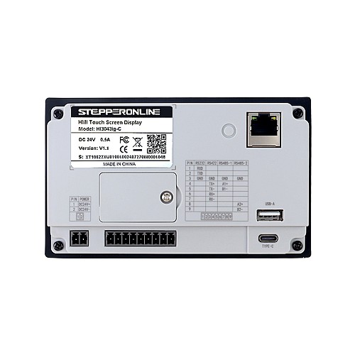 4.3 480x272px RS-485 직렬 포트 및 USB 128MB/FLASH 128MB/메모리 HMI 터치 스크린 LED 디스플레이 - HI3043ig-C | StepperOnline