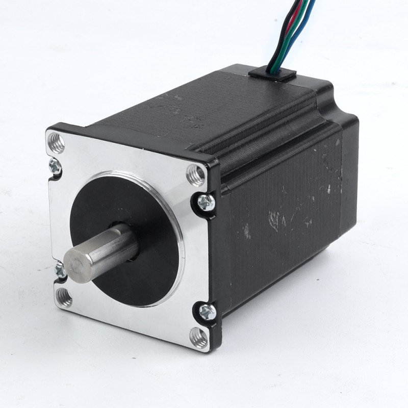 중고 제품 – 중국 재고 - Nema 23 스테퍼 모터 2.4Nm(339.87oz.in) 4A 57x57x82mm 10mm 샤프트 4 와이어 - 23HS32-4004S-C8-USED | StepperOnline