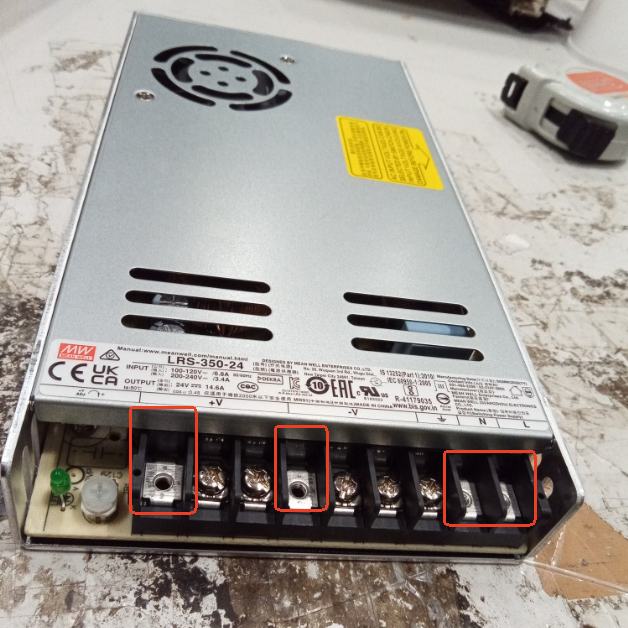 중고 제품 - 독일 재고 - LRS-350-24 MEANWELL 350W 24VDC 14.6A 115/230VAC 밀폐형 스위칭 전원 공급 장치 - LRS-350-24-USED | StepperOnline