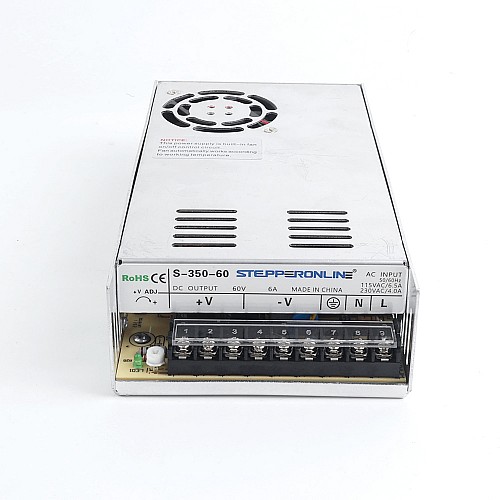 중고 제품 - 350W 60V 5.9A 115/230V 스위칭 전원 공급 장치 스테퍼 모터 CNC 라우터 키트 - S-350-60-USED | StepperOnline 중고 제품 - 350W 60V 5.9A 115/230V 스위칭 전원 공급 장치 스테퍼 모터 CNC 라우터 키트 - S-350-60-USED | StepperOnline